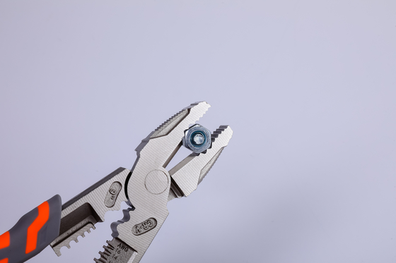 8-Inch Multifunction Pliers with 62 HRC Cutting Edges