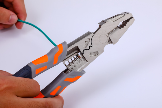 8-Inch Multifunction Pliers with 62 HRC Cutting Edges