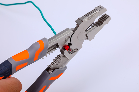 8-Inch Multifunction Pliers with 62 HRC Cutting Edges