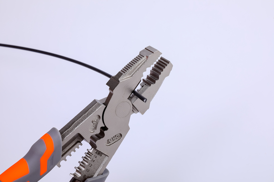 8-Inch Multifunction Pliers with 62 HRC Cutting Edges